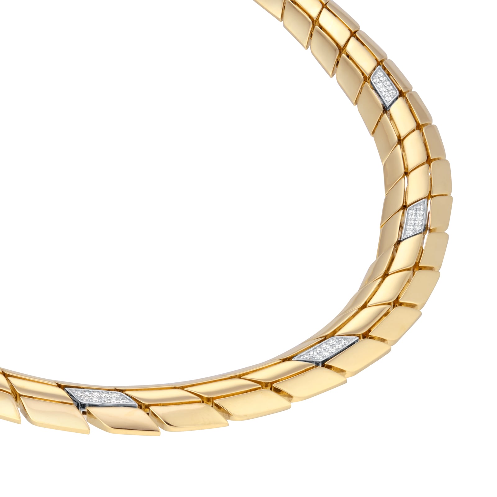 Roberto Coin San Marco 18ct Yellow Gold 0.32ct Diamond Necklace