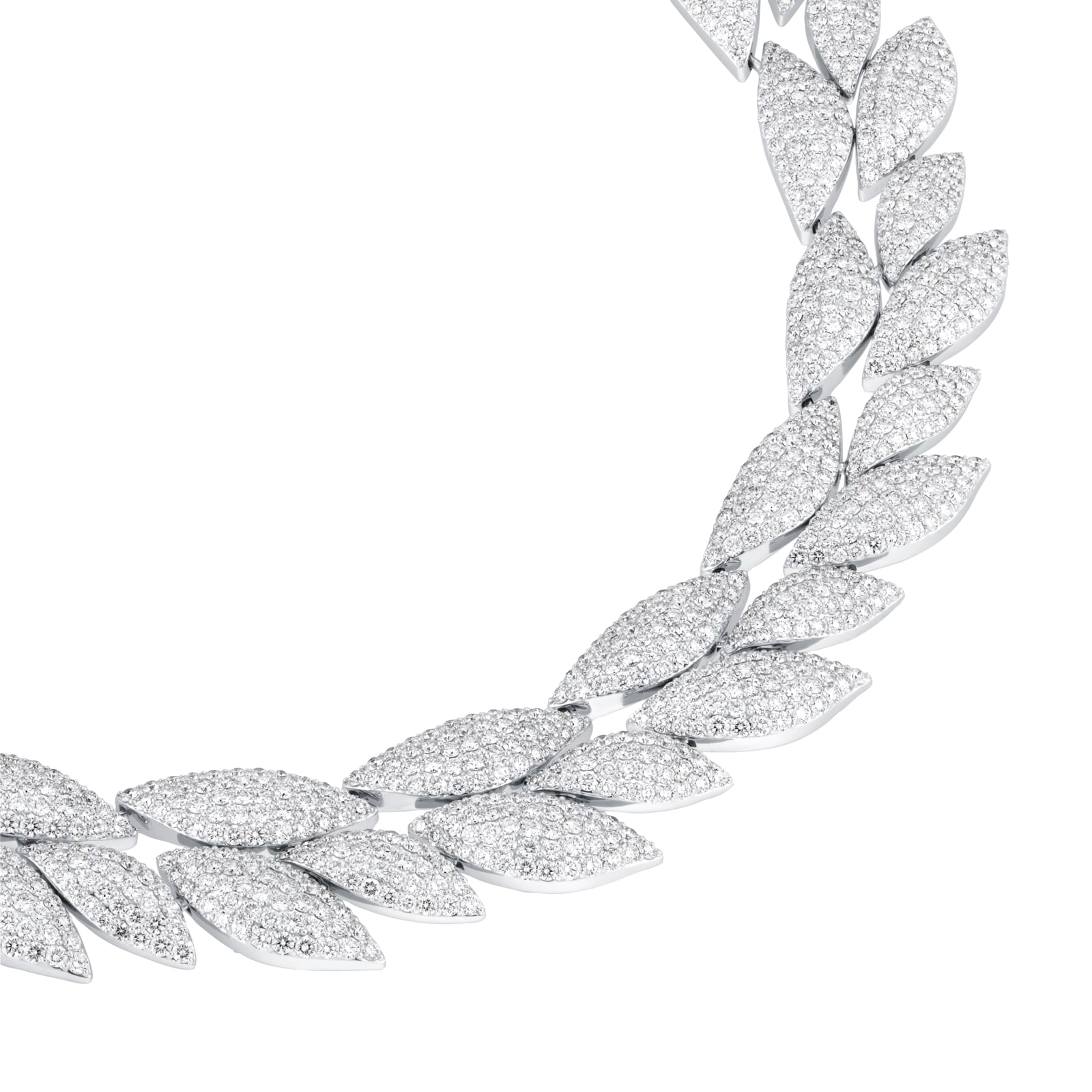 Roberto Coin Petals 18ct White Gold 39.25ct Diamond Necklace