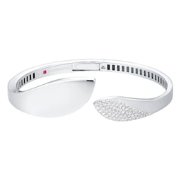 37524714 - Petals 18ct White Gold 0.61ct Diamond Bangle