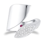 Roberto Coin Petals 18ct White Gold 0.54ct Diamond Ring - Ring Size J