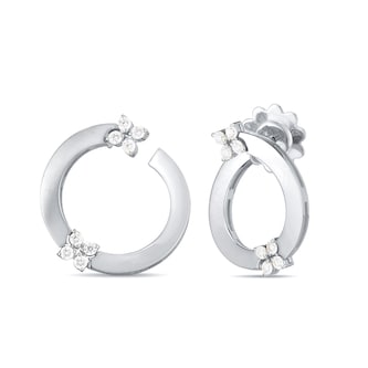Roberto Coin Love In Verona 18ct White Gold 0.36ct Diamond Stud Earrings