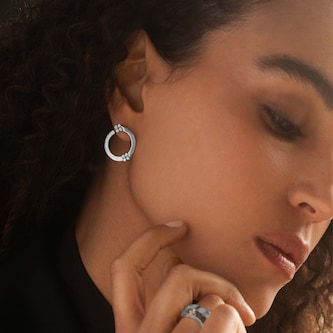 Roberto Coin Love In Verona 18ct White Gold 0.36ct Diamond Stud Earrings