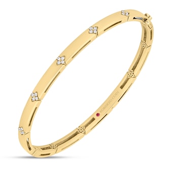 Roberto Coin Love In Verona 18ct Yellow Gold 0.11ct Diamond Bangle Roberto Coin Love In Verona 18ct Yellow Gold 0.11ct Diamond Bangle