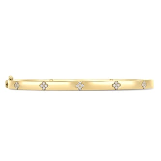 Roberto Coin Love In Verona 18ct Yellow Gold 0.11ct Diamond Bangle Roberto Coin Love In Verona 18ct Yellow Gold 0.11ct Diamond Bangle