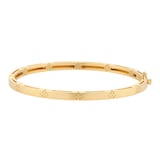 Roberto Coin Love In Verona 18ct Yellow Gold 0.11ct Diamond Bangle