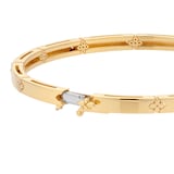 Roberto Coin Love In Verona 18ct Yellow Gold 0.11ct Diamond Bangle
