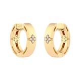 Roberto Coin Love In Verona 18ct Yellow Gold 0.04ct Diamond Hoop Earrings