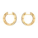 Roberto Coin Love In Verona 18ct Yellow Gold 0.04ct Diamond Hoop Earrings