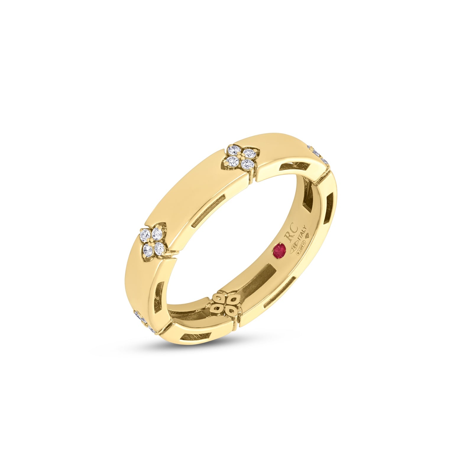 Roberto Coin Love In Verona 18ct Yellow Gold 0.11ct Diamond Ring Roberto Coin Love In Verona 18ct Yellow Gold 0.11ct Diamond Ring