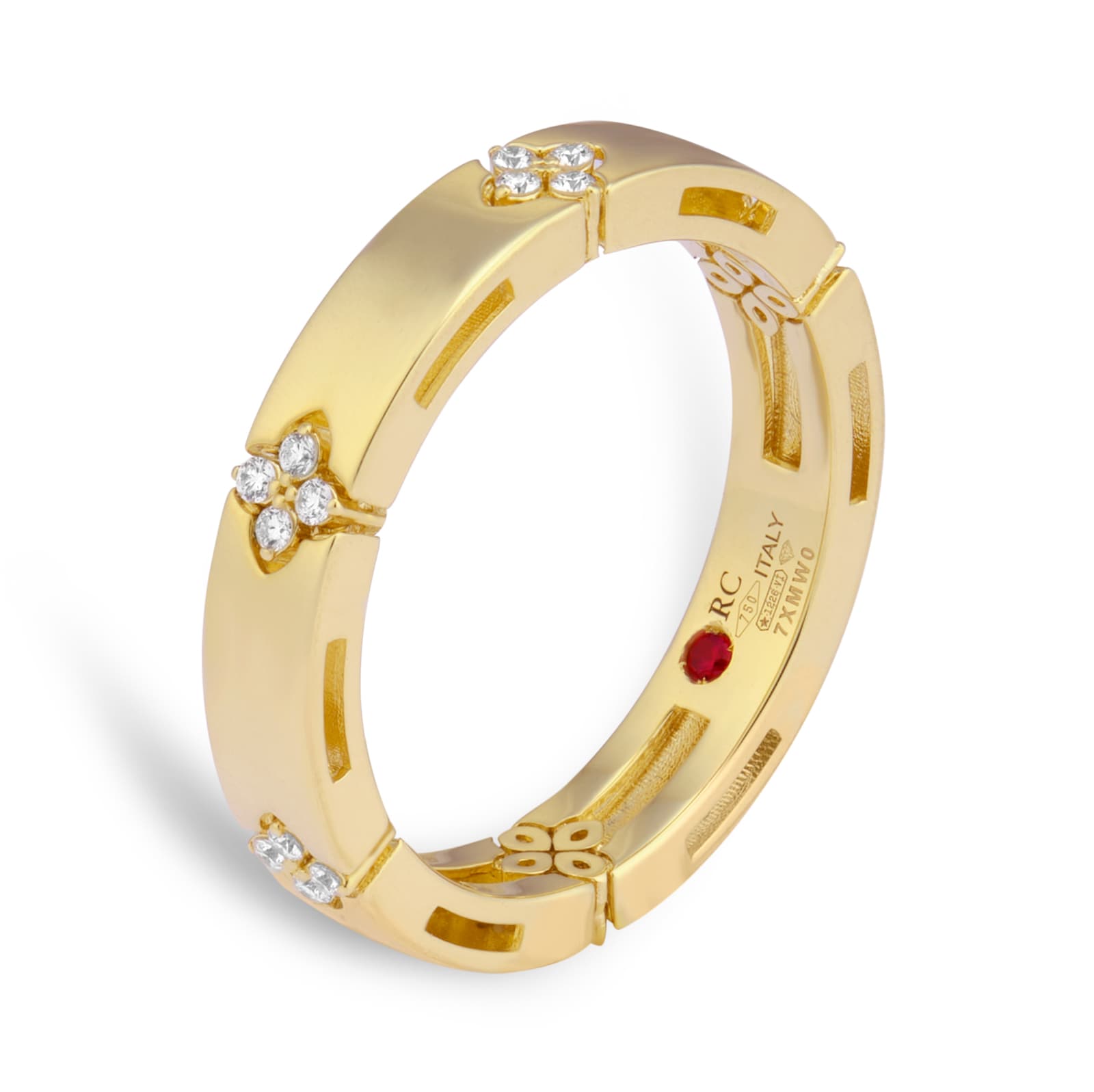 Roberto Coin Love In Verona 18ct Yellow Gold 0.11ct Diamond Ring