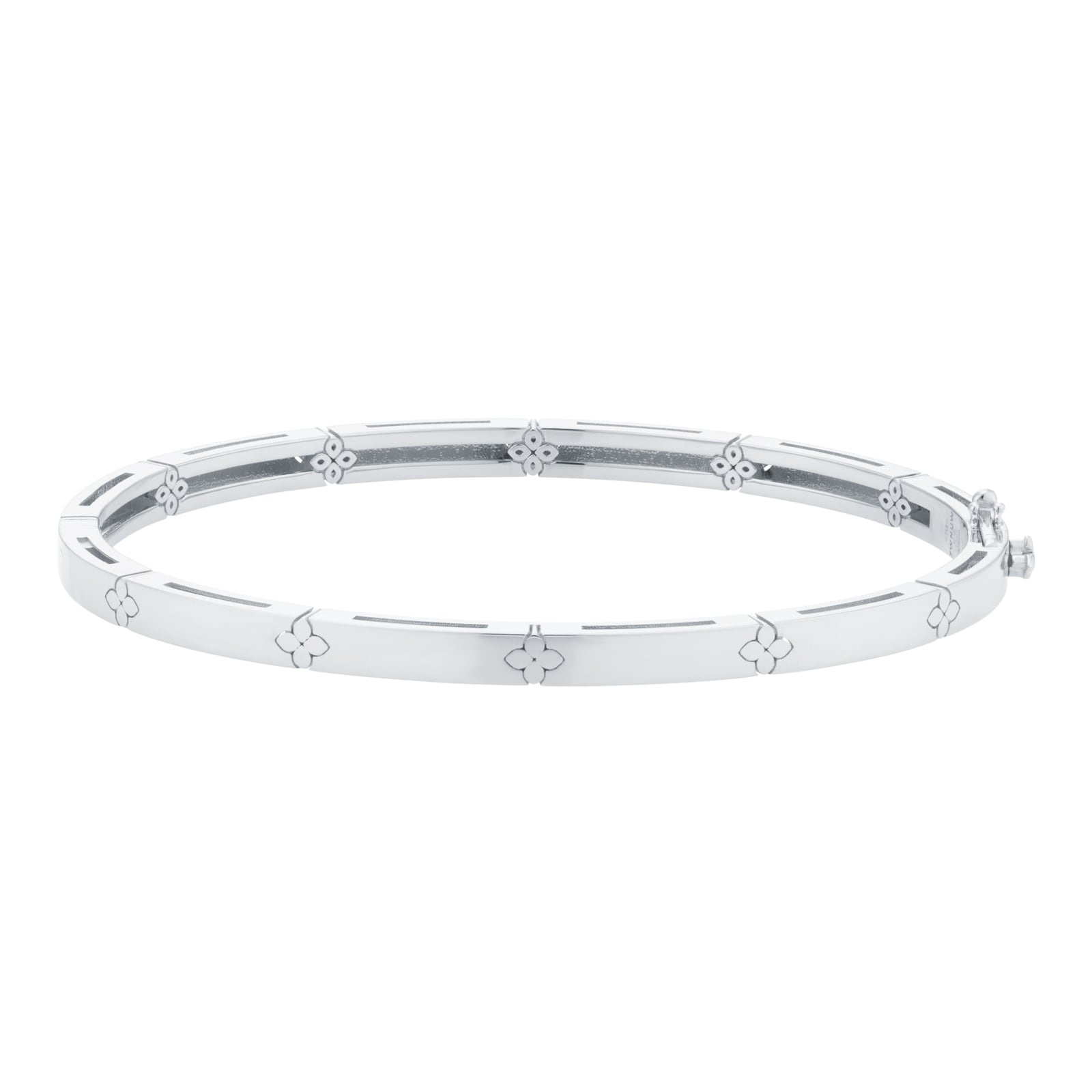 Roberto Coin Love In Verona 18ct White Gold 0.11ct Diamond Bangle Roberto Coin Love In Verona 18ct White Gold 0.11ct Diamond Bangle