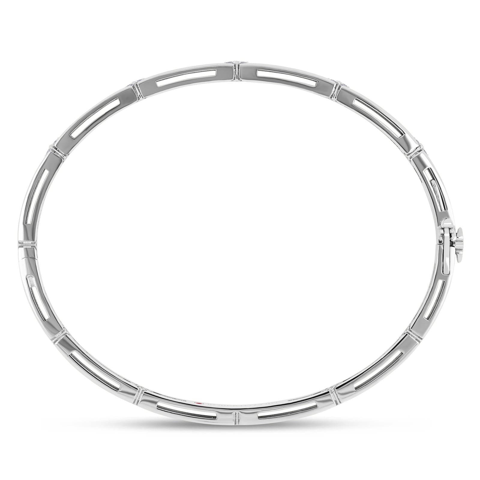 Roberto Coin Love In Verona 18ct White Gold 0.11ct Diamond Bangle