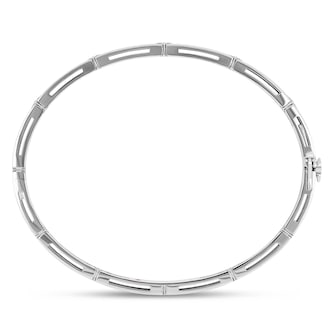 Roberto Coin Love In Verona 18ct White Gold 0.11ct Diamond Bangle Roberto Coin Love In Verona 18ct White Gold 0.11ct Diamond Bangle