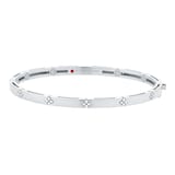 Roberto Coin Love In Verona 18ct White Gold 0.11ct Diamond Bangle