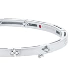 Roberto Coin Love In Verona 18ct White Gold 0.11ct Diamond Bangle