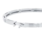 Roberto Coin Love In Verona 18ct White Gold 0.11ct Diamond Bangle