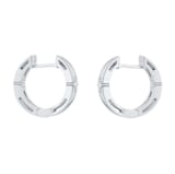 Roberto Coin Love In Verona 18ct White Gold 0.04ct Diamond Hoop Earrings