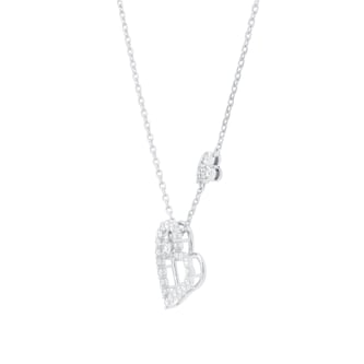 Roberto Coin Diamond Princess 18ct White Gold 0.43ct Diamond Heart Pendant Necklace Roberto Coin Diamond Princess 18ct White Gold 0.43ct Diamond Heart Pendant Necklace