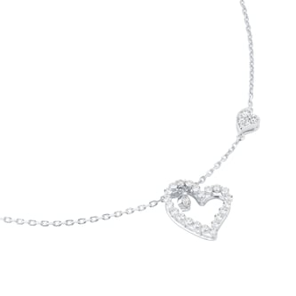 Roberto Coin Diamond Princess 18ct White Gold 0.43ct Diamond Heart Pendant Necklace