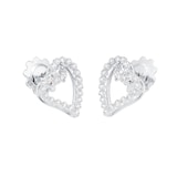 Roberto Coin Diamond Princess 18ct White Gold 0.74ct Diamond Heart Stud Earrings