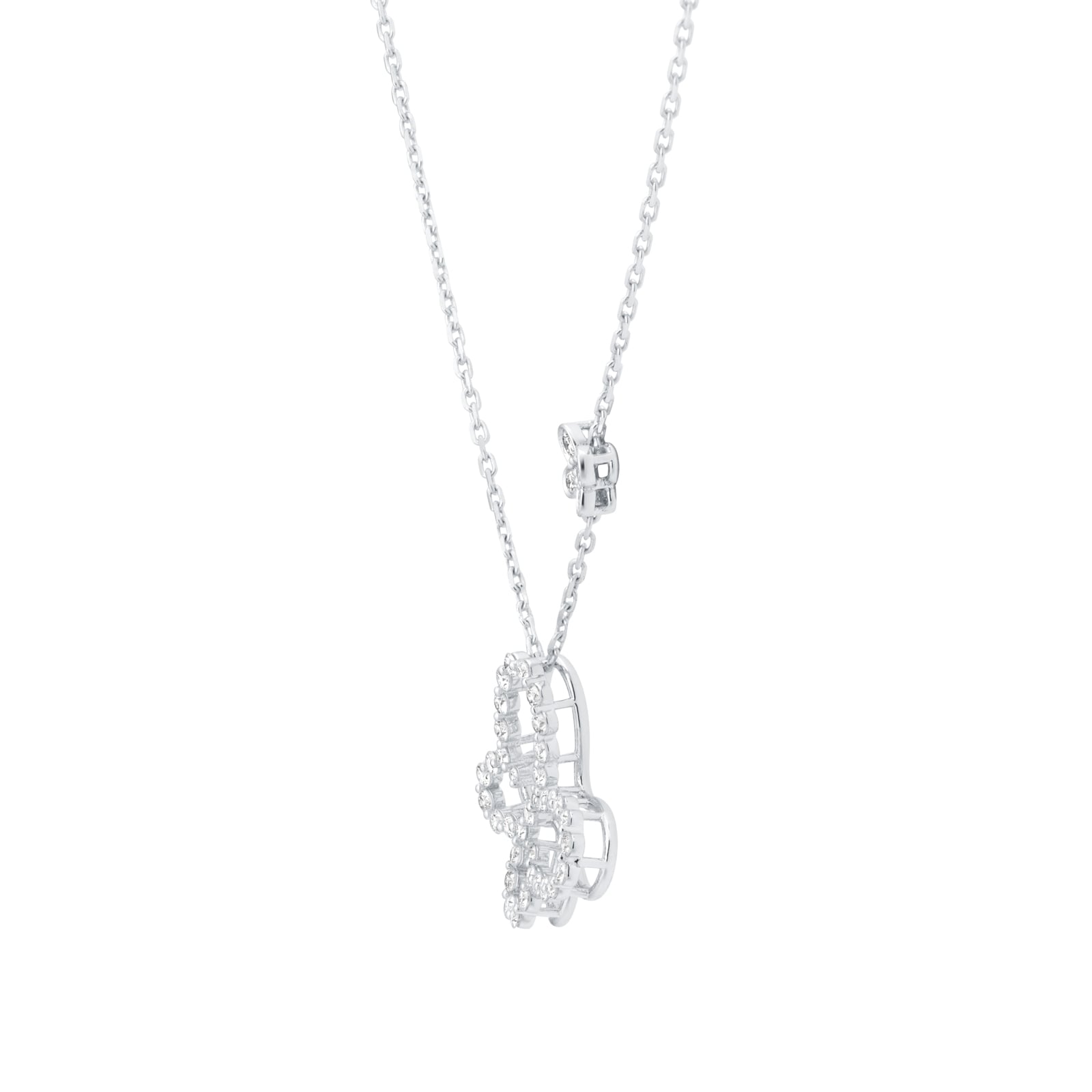 Roberto Coin Diamond Princess 18ct White Gold 0.56ct Diamond Butterfly Pendant Necklace