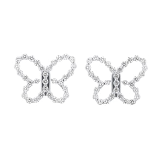 Roberto Coin Diamond Princess 18ct White Gold 0.56ct Diamond Butterfly Stud Earrings Roberto Coin Diamond Princess 18ct White Gold 0.56ct Diamond Butterfly Stud Earrings