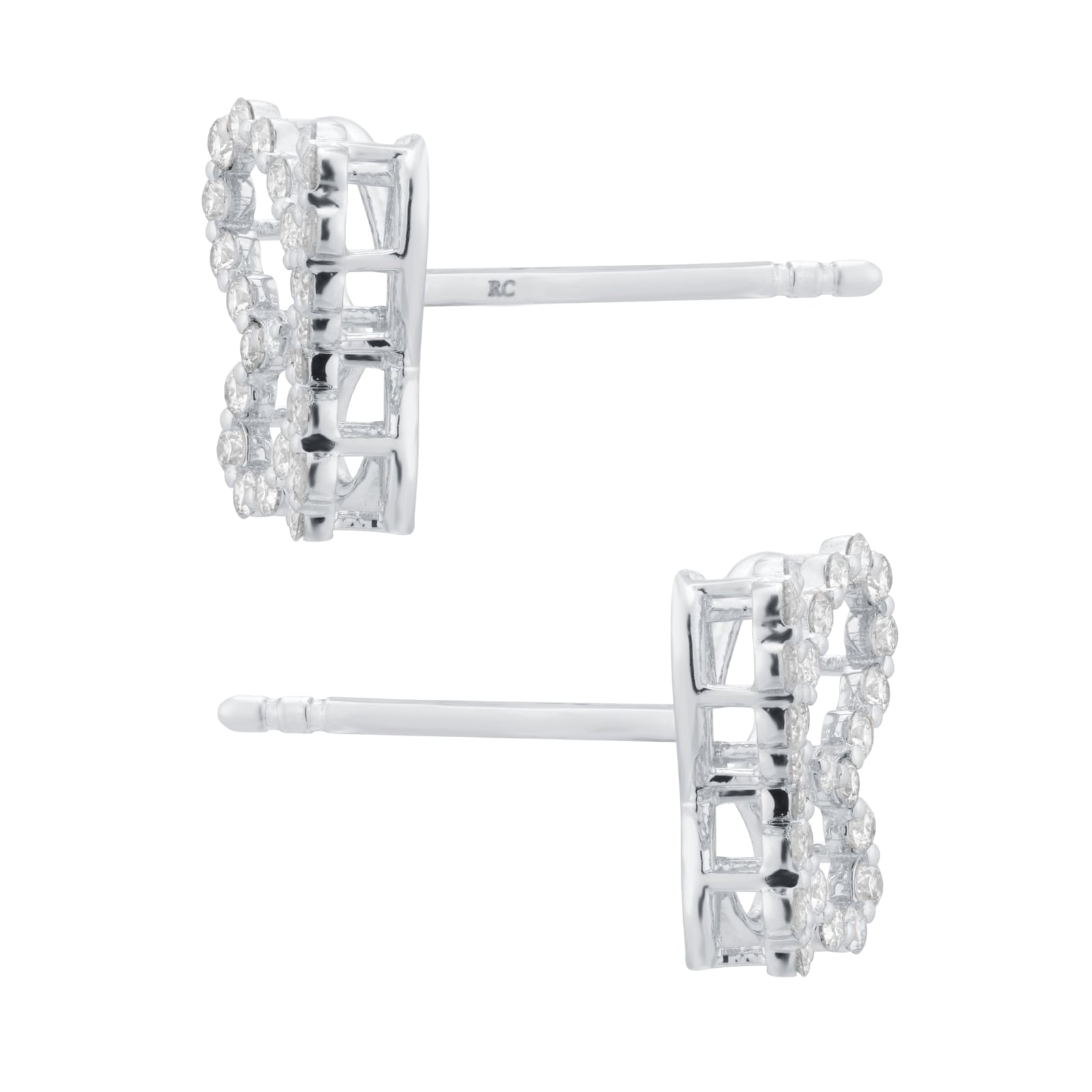 Roberto Coin Diamond Princess 18ct White Gold 0.56ct Diamond Butterfly Stud Earrings Roberto Coin Diamond Princess 18ct White Gold 0.56ct Diamond Butterfly Stud Earrings