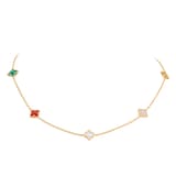 Roberto Coin Venetian Princess 18ct Yellow Gold Mixed Gemstone Necklace
