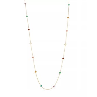 Roberto Coin Venetian Princess 18ct Yellow Gold Mixed Gemstone Long Necklace Roberto Coin Venetian Princess 18ct Yellow Gold Mixed Gemstone Long Necklace
