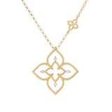 Roberto Coin Desert Flower 18ct Yellow Gold 0.05ct Diamond Pendant Necklace
