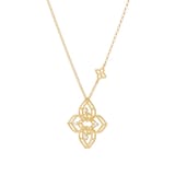 Roberto Coin Desert Flower 18ct Yellow Gold 0.05ct Diamond Pendant Necklace