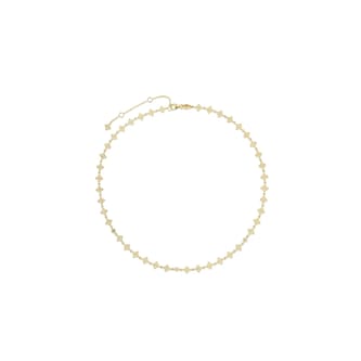 Roberto Coin Princess Flower 18K Yellow Gold 0.09cttw Diamond Necklace