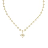 Roberto Coin Princess Flower 18K Yellow Gold 0.04cttw Diamond Flower Drop Necklace
