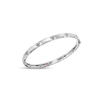 Roberto Coin Love In Verona 18K White Gold 0.10cttw Diamond Bangle
