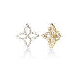 Roberto Coin Diamond Princess 18K Yellow Gold 2.40cttw Diamond Outline Stud Earrings