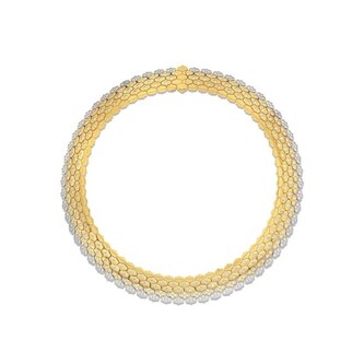 Roberto Coin Cobra 18K Yellow & White Gold 18.35cttw Diamond Necklace