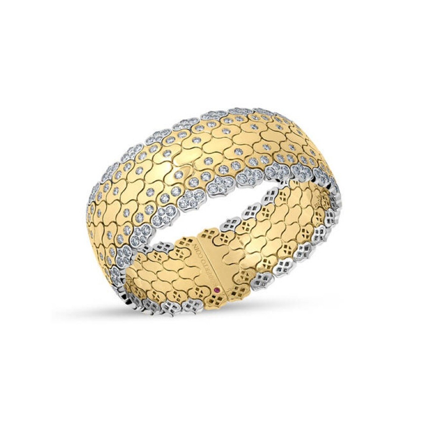 Roberto Coin Cobra 18K Yellow Gold 11.85cttw Diamond Bangle