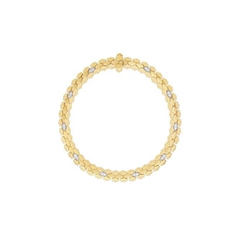 Roberto Coin Cobra 18K Yellow & White Gold 0.15cttw Diamond Bracelet