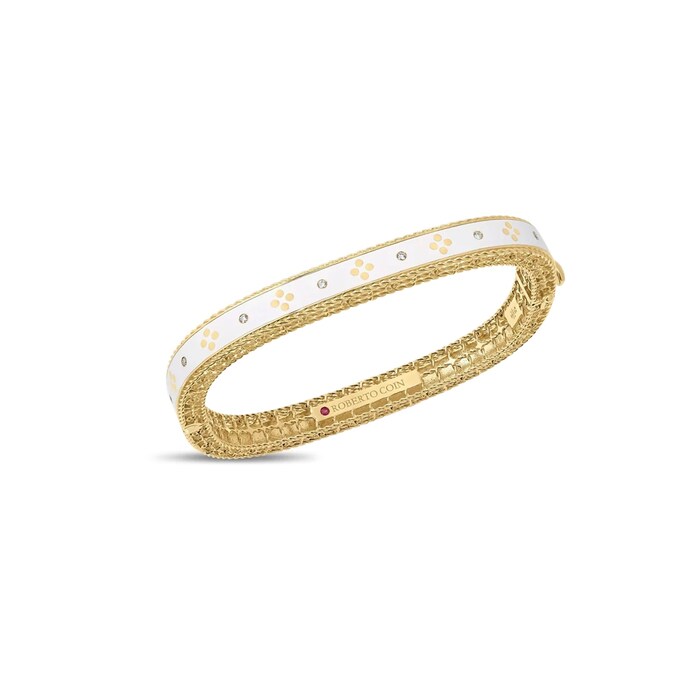 Roberto Coin Venetian Princess 18K Yellow Gold 0.05cttw Diamond Bangle