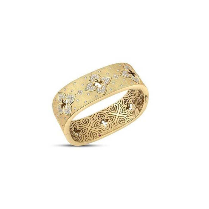 Roberto Coin Venetian Princess 18K Yellow Gold 1.58cttw Diamond Bangle