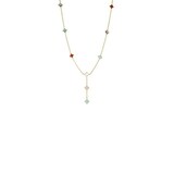 Roberto Coin Venetian Princess Carnival 18K Yellow Gold Multi Stone Lariat Necklace