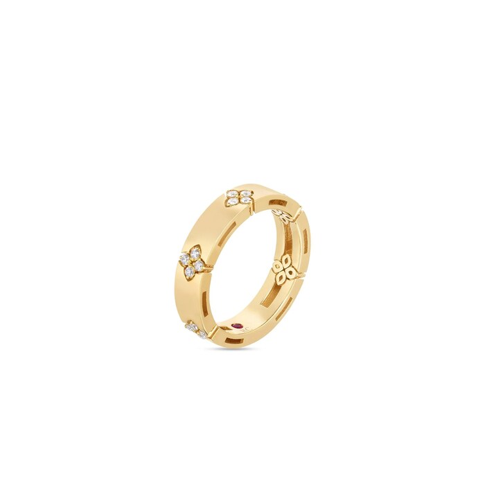 Roberto Coin Love In Verona 18K Yellow Gold 0.09cttw Diamond Ring - Ring Size 7