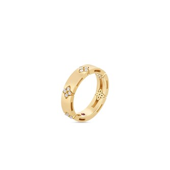 Roberto Coin Love In Verona 18K Yellow Gold 0.09cttw Diamond Ring - Ring Size 7