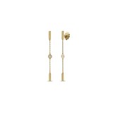 Roberto Coin Diamond By The Inch 18K Yellow Gold 0.22cttw Diamond Bezel Station Drop Earrings