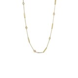 Roberto Coin Diamond By The Inch 18K Yellow Gold 0.83cttw Diamond Bezel Station Necklace