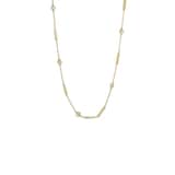 Roberto Coin Diamond By The Inch 18K Yellow Gold 0.33cttw Diamond Bezel Station Necklace