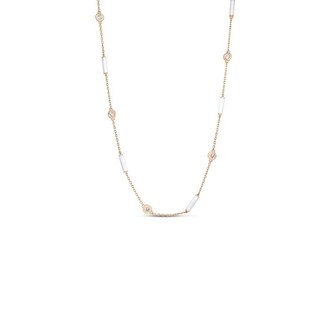 Roberto Coin Diamond By The Inch 18K Yellow Gold 0.83cttw Diamond Bezel Station Necklace