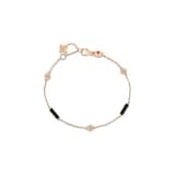 Roberto Coin Diamond By The Inch 18K Rose Gold 0.16cttw Diamond Bezel Station Bracelet