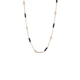 Roberto Coin Diamond By The Inch 18K Rose Gold 0.83cttw Diamond Bezel Station Necklace