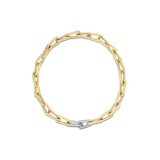 Roberto Coin Designer Gold 18K Yellow Gold 1.55cttw Diamond Triangular Link Necklace